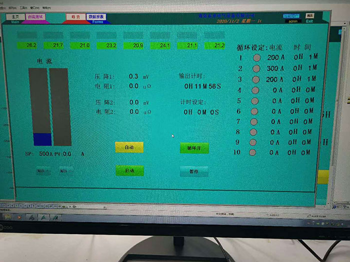 航天航空充電樁耦合插頭大電流溫升及電阻測試裝置安裝現(xiàn)場g 航天航空充電樁耦合插頭大電流溫升及電阻測試裝置安裝現(xiàn)場